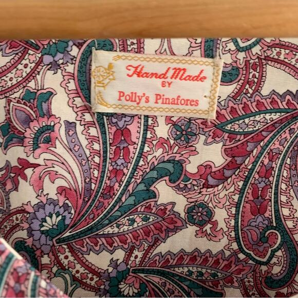 Polly Pinafore Hand Crafted Vintage Floral Midi Dress - Picture 5 of 8